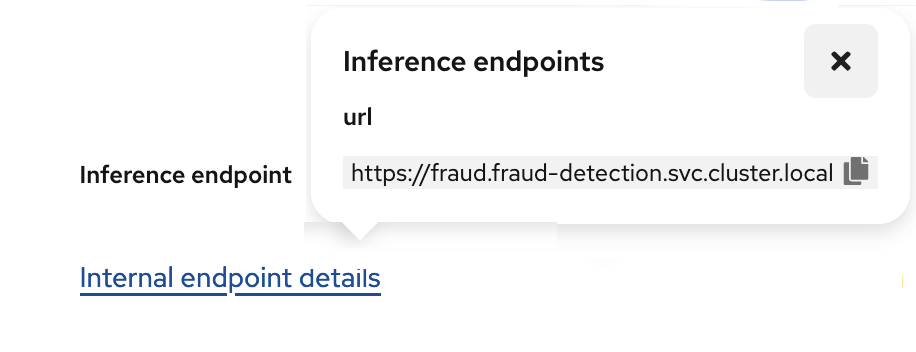 Model inference endpoint