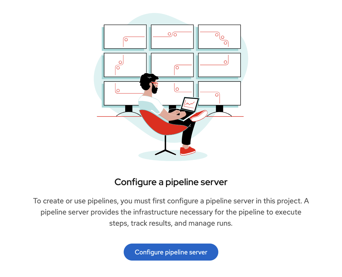 Create pipeline server button