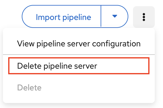 Delete pipeline server