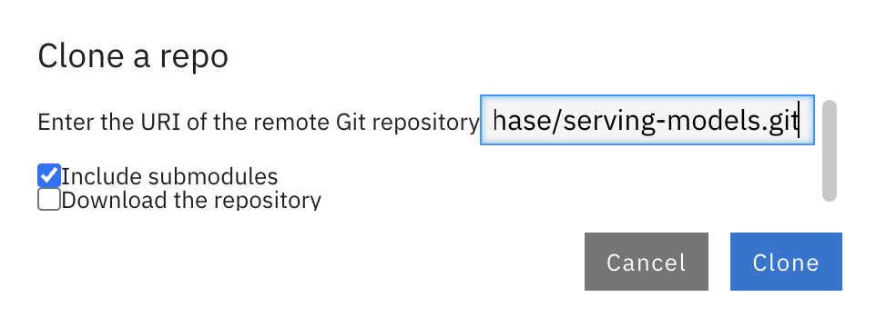 Git Modal