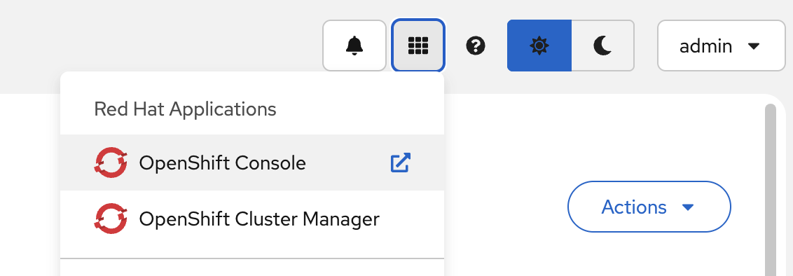 OpenShift Console Link
